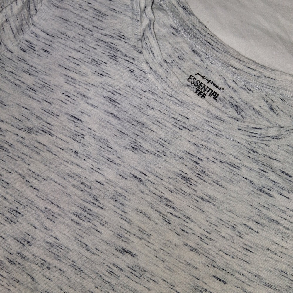 Jumping Beans Essential Tee Kids Long Sleeve Gray White Top